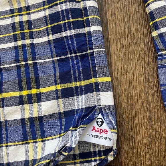 Bathing Ape Flannel Button Down Shirt (M) - Picture 7 of 15
